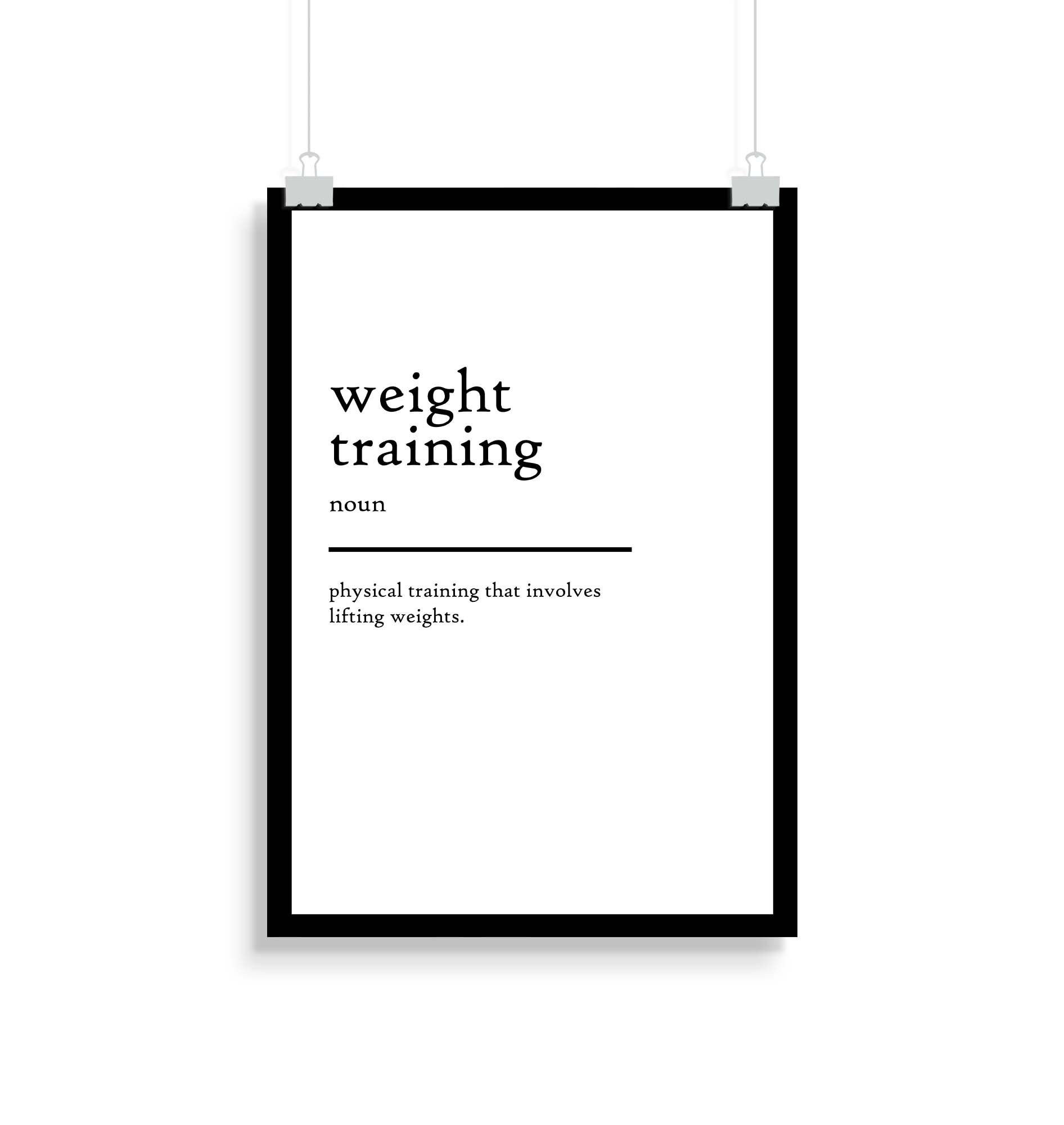 Weight Training Definition Print Weight Training Definition Etsy UK