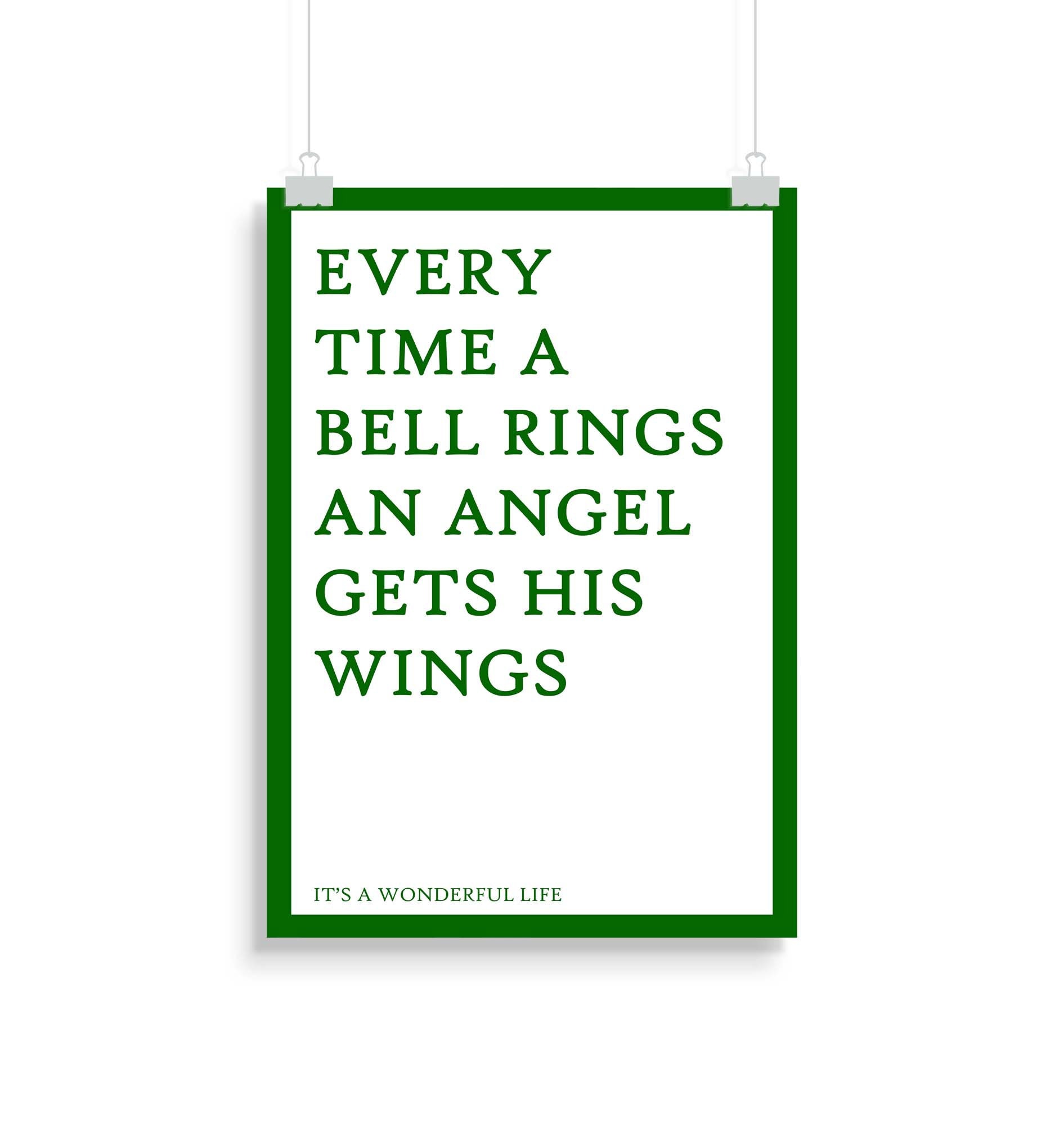 Everytime A Bell Rings Quote Every Time A Bell Rings Its A Wonderful Life Quote Print | Etsy Canada
