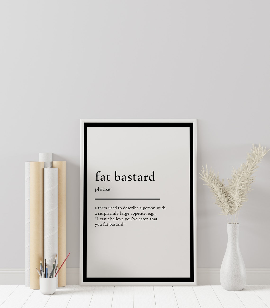 Fat Bastard Definition Print Fat Bastard Definition Poster Etsy UK