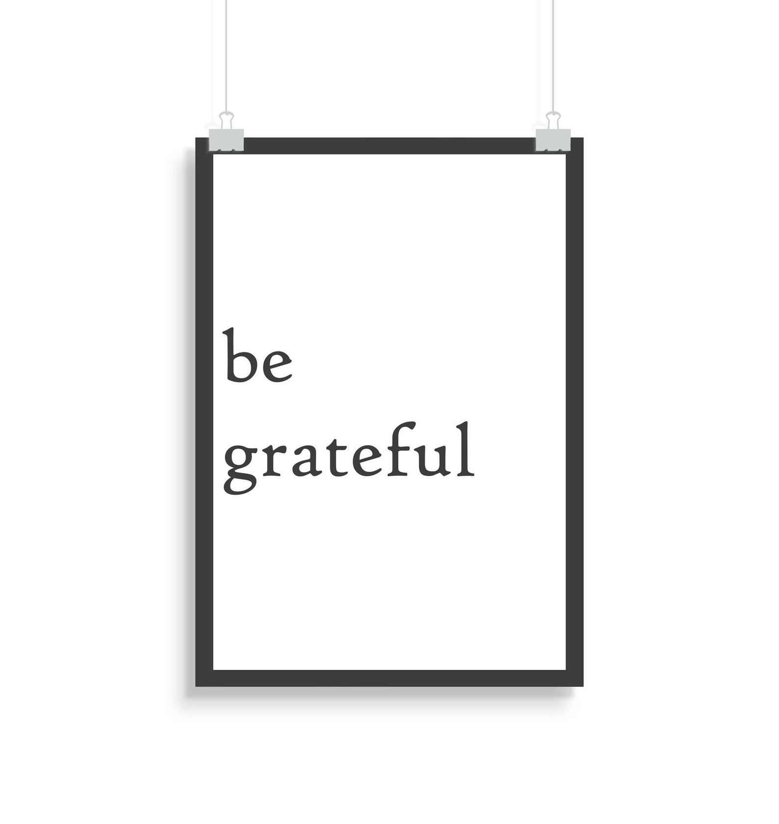 Be Grateful Print Poster Quote - Etsy