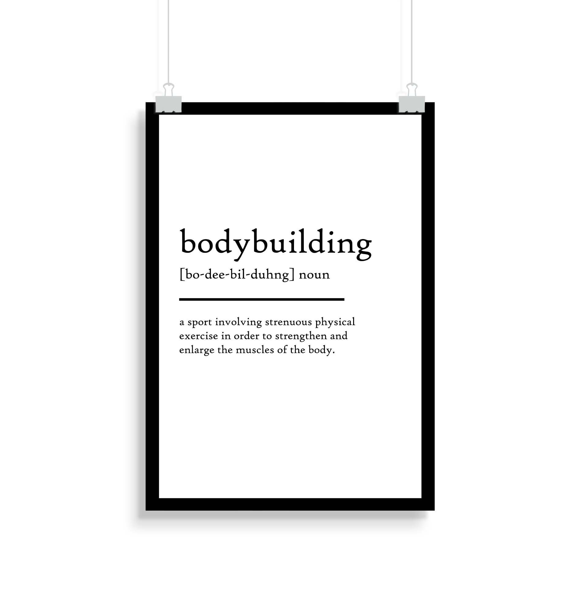 Bodybuilding Definition Print Bodybuilding Definition Poster | Etsy UK