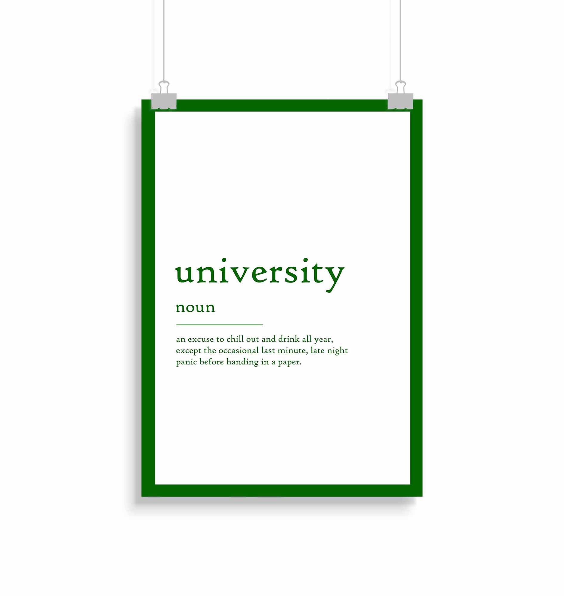 University Definition Print University Definition Poster Etsy UK