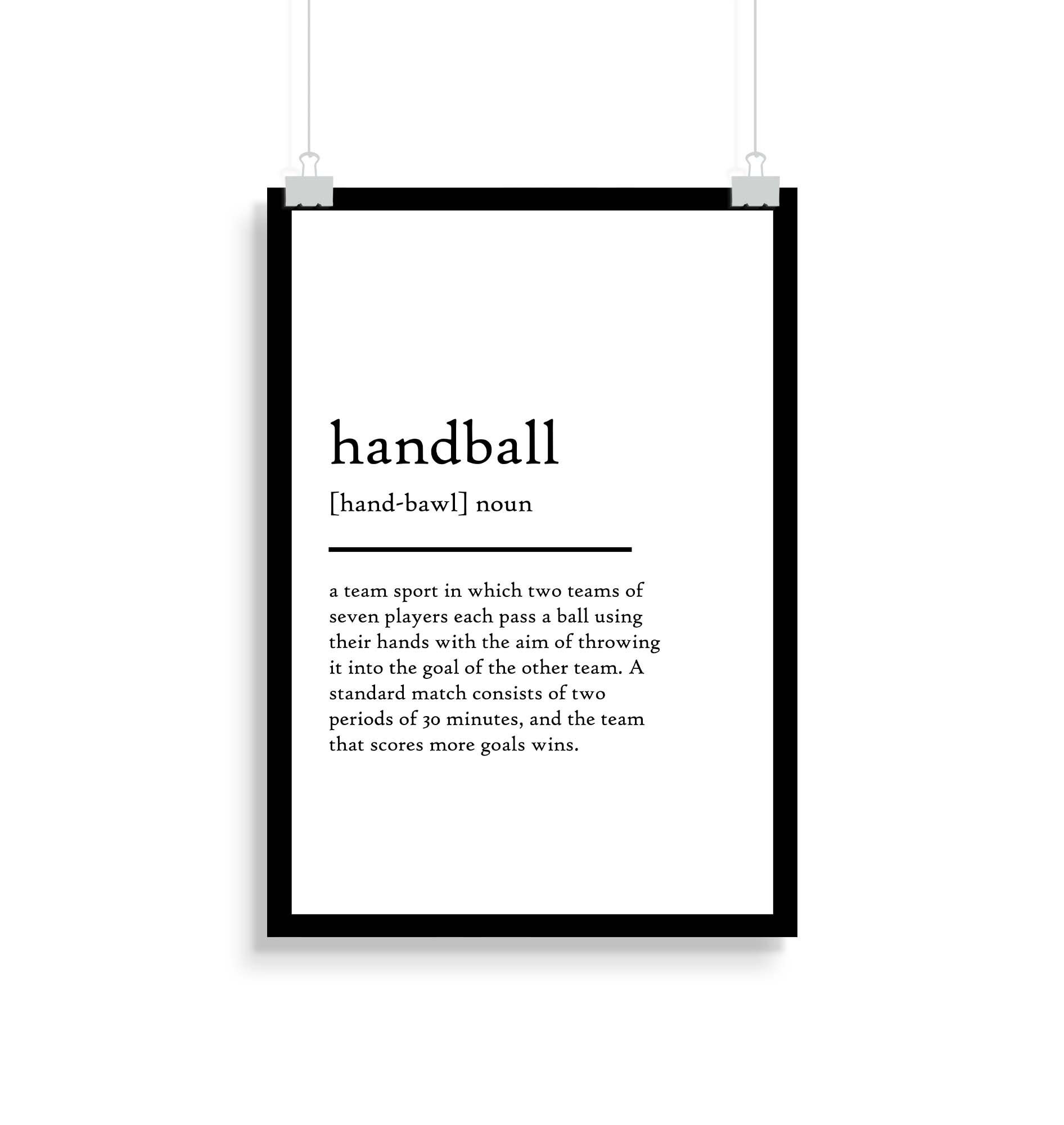 Handball definition print handball definition poster Etsy