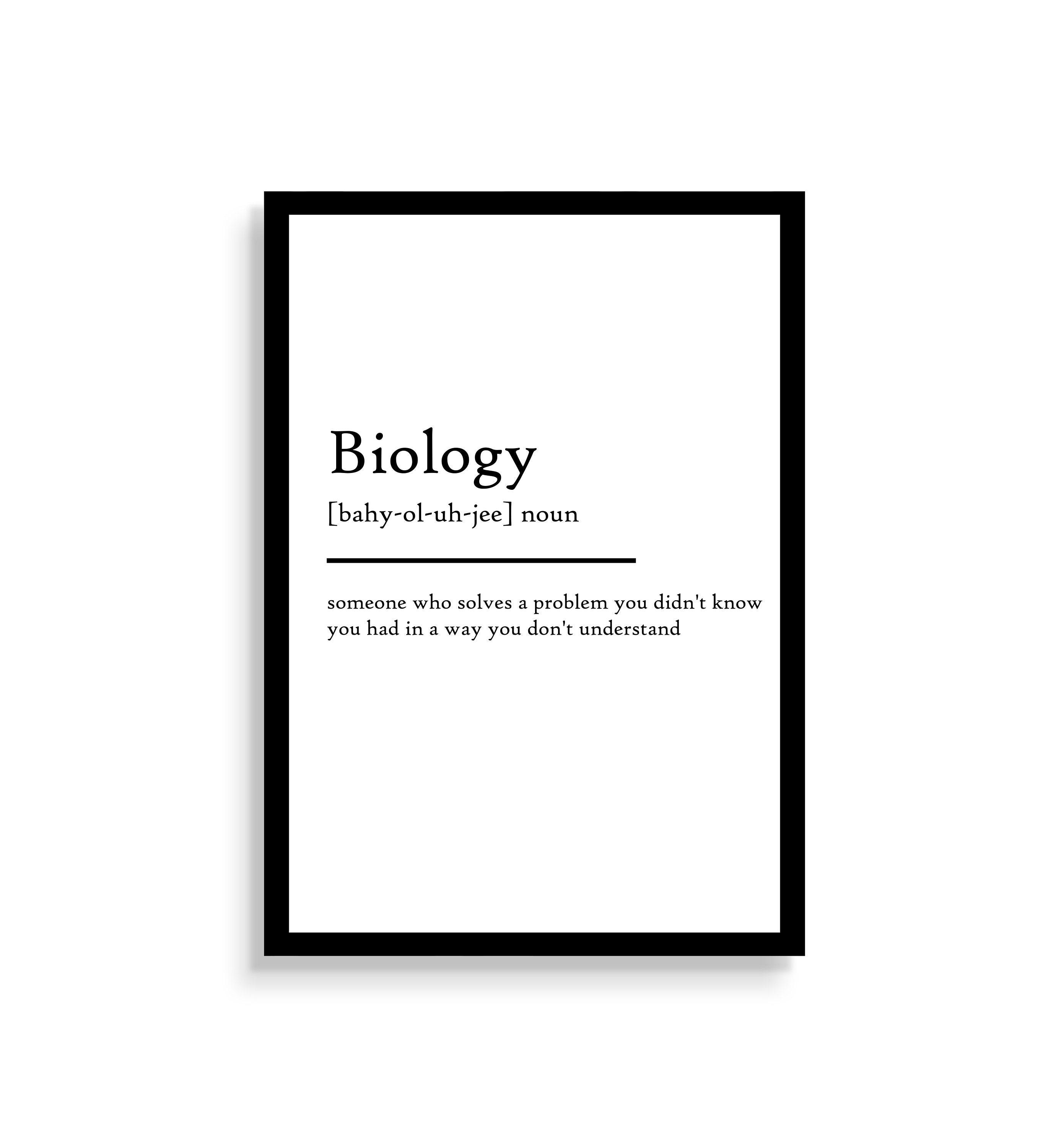 Biology Definition Funny Print Poster Science Teacher - Etsy Biology Definition Funny Print Poster Science Teacher - Etsy