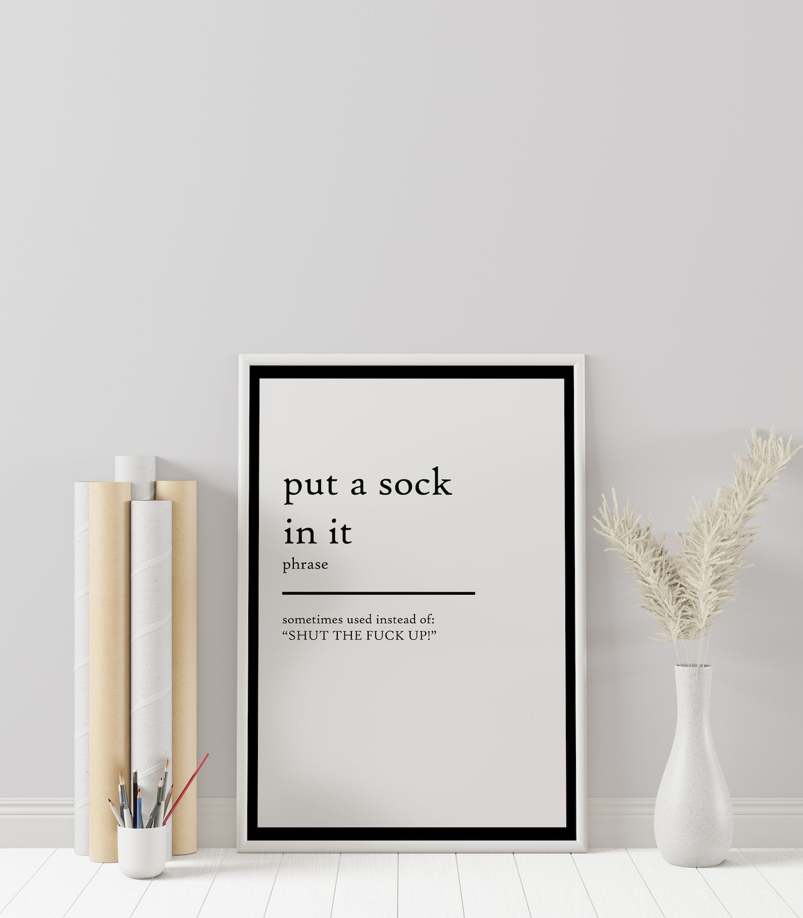 Put a Sock in It Definition Print Put a Sock in It Definition Etsy
