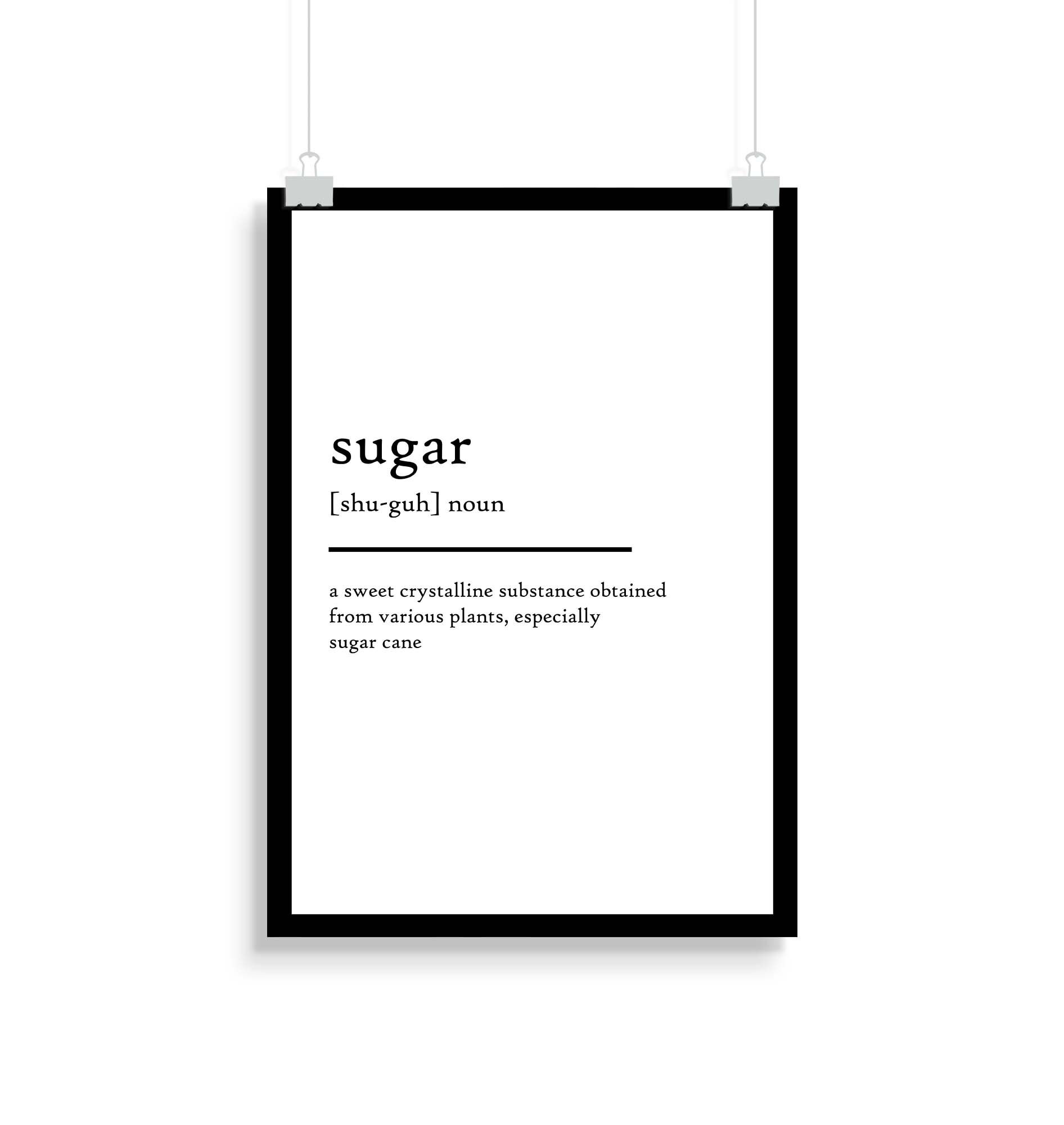 Sugar definition print sugar definition poster Etsy