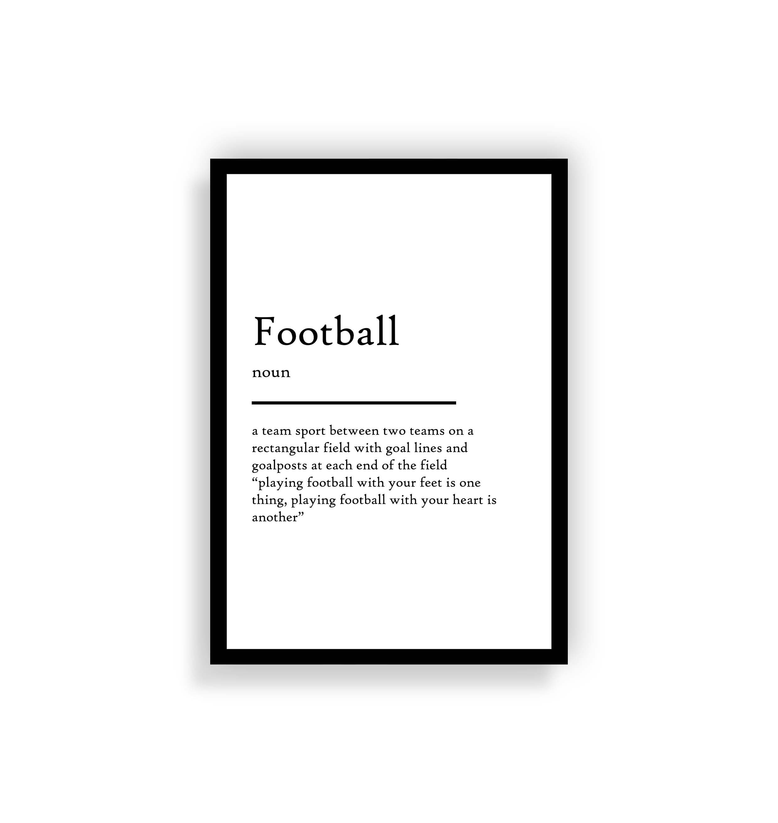 Football Definition Print Football Definition Poster Etsy UK