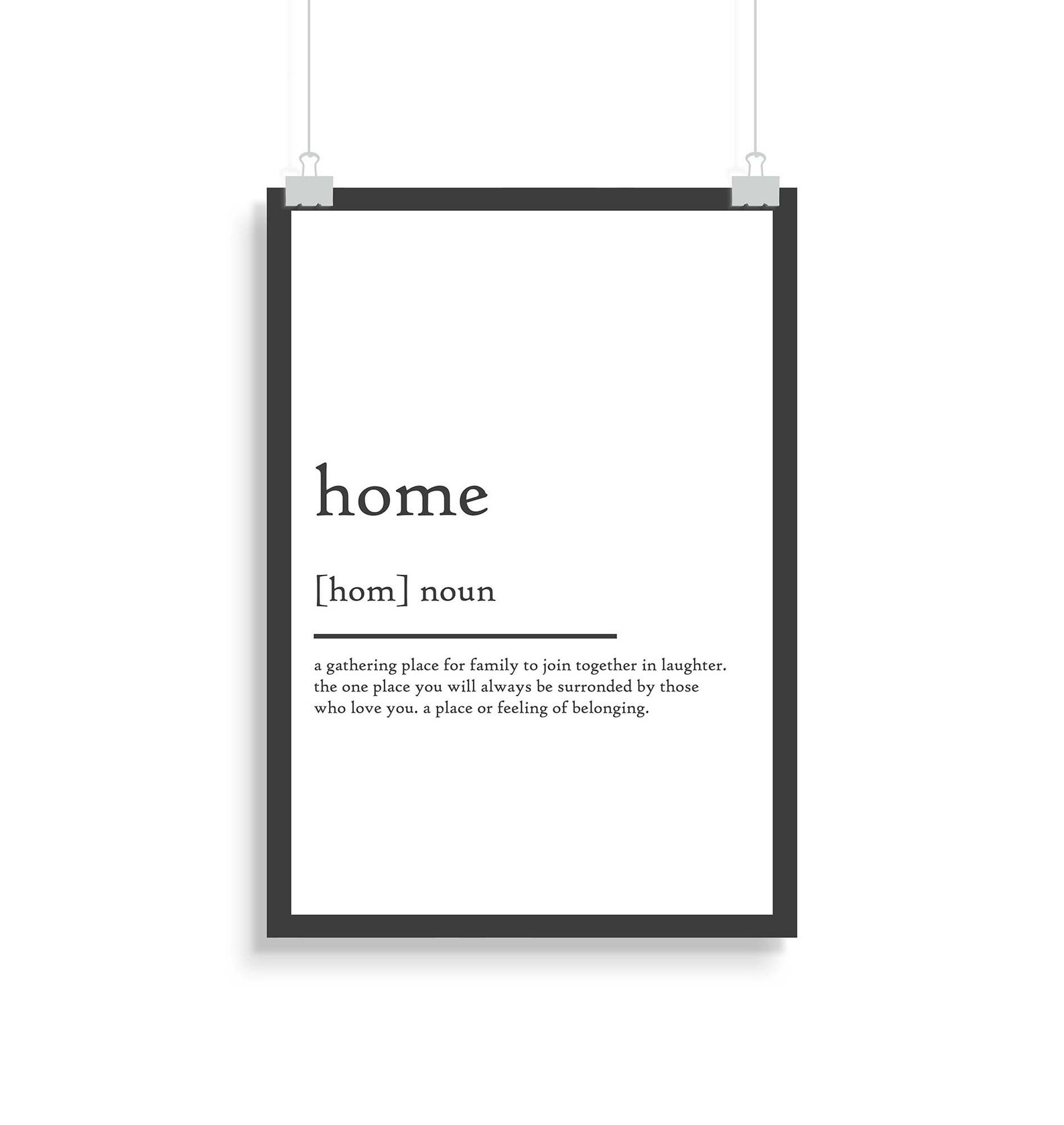 Home Definition Print Home Definition Poster Etsy