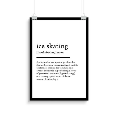 Figure Skating Definition Print Etsy