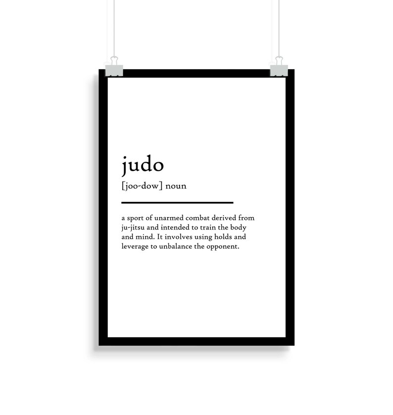 judo Definition print judo Definition poster