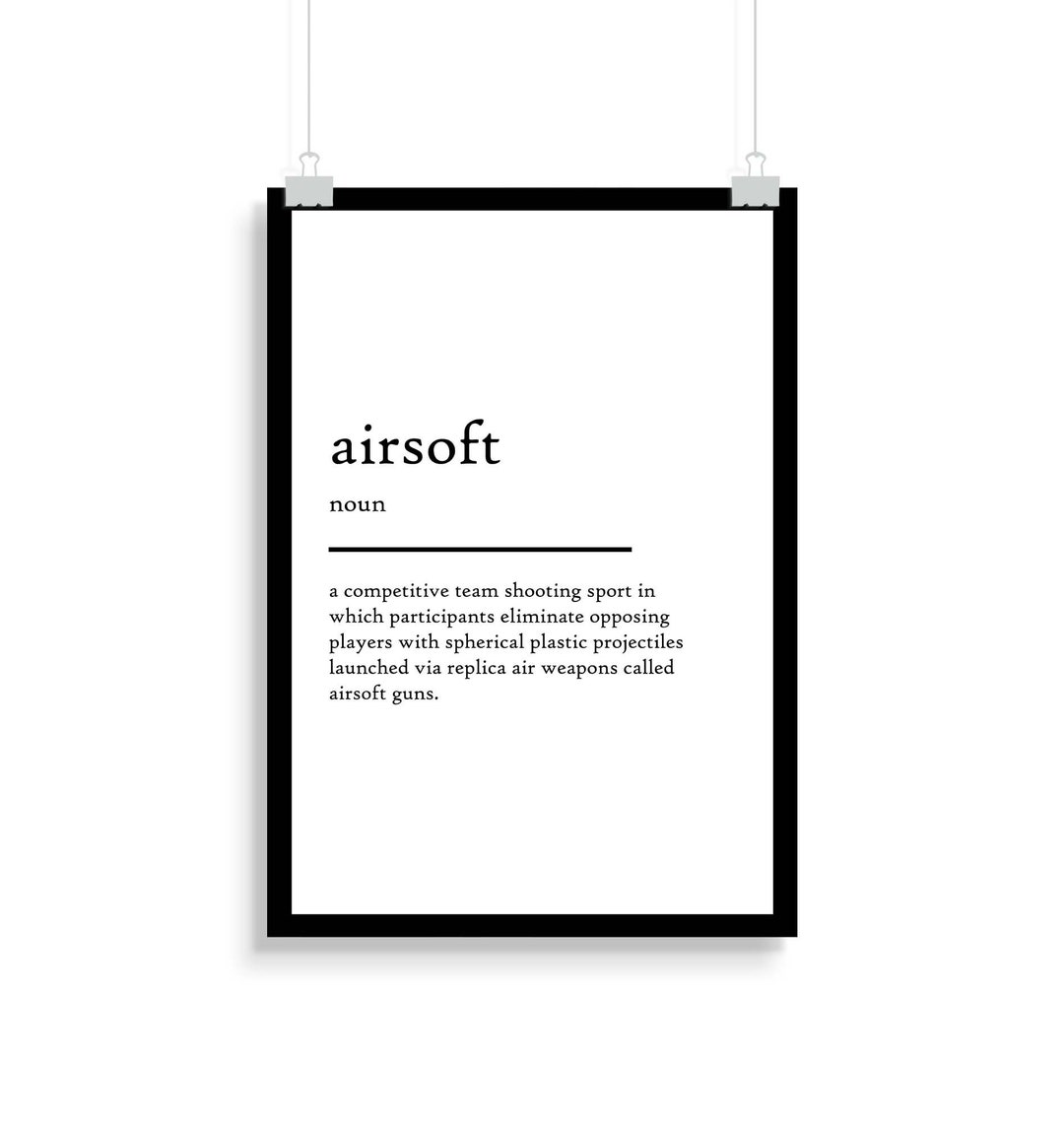 Airsoft Definition Print Airsoft Definition Poster Etsy UK