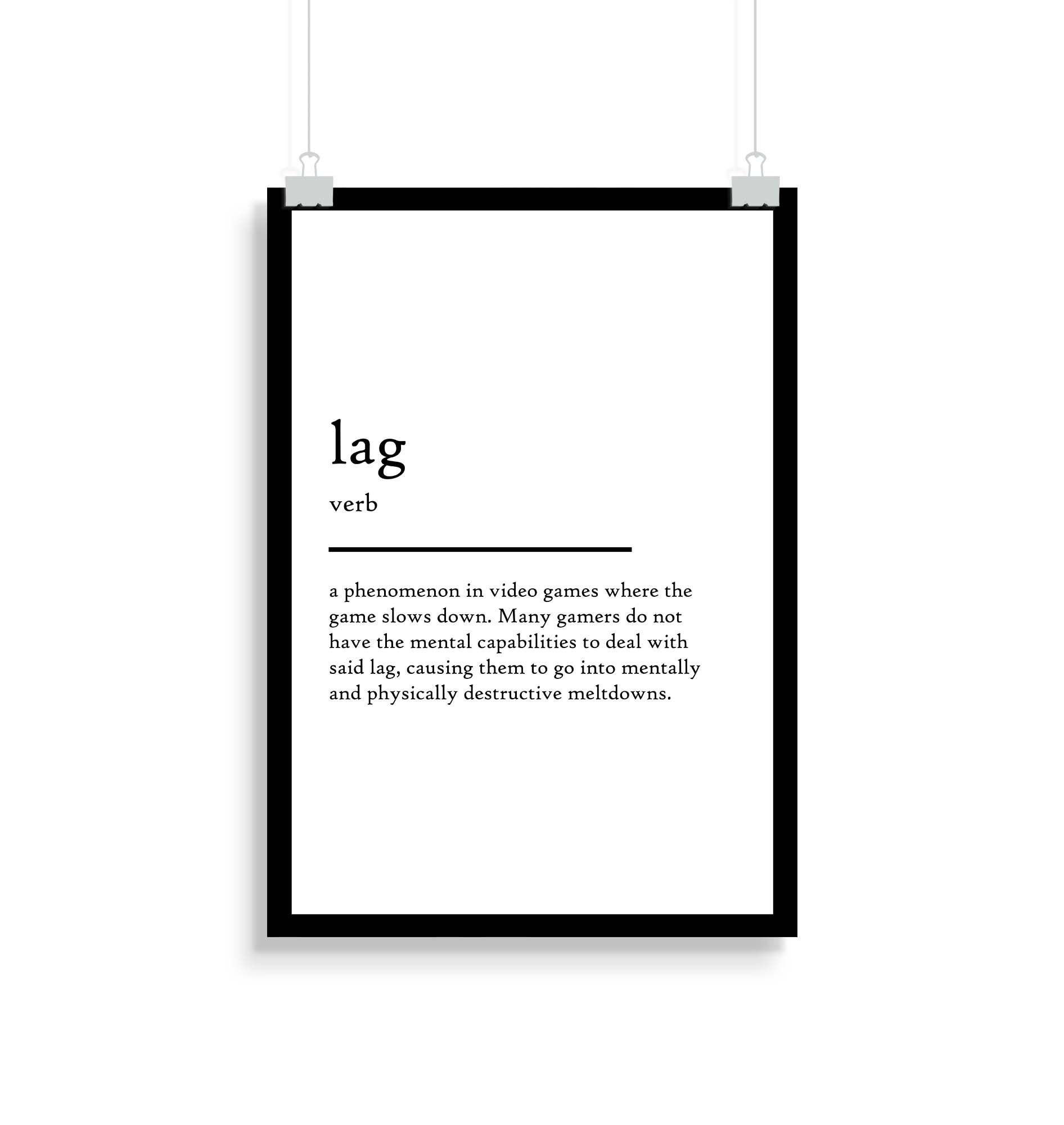 Lag Definition Print Lag Definition Poster Etsy