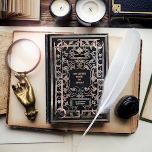 Agenda "Mi pequeño libro de hechizos", diario de estilo Dark Academia, agenda mágica de estilo vintage para amantes de los libros.