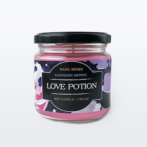Love Potion Scented Bookish Soy Wax Candle Book Lover Gift