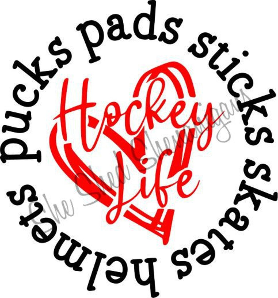 Circle Hockey Heart SVG DXF Pdf Jpeg Etsy