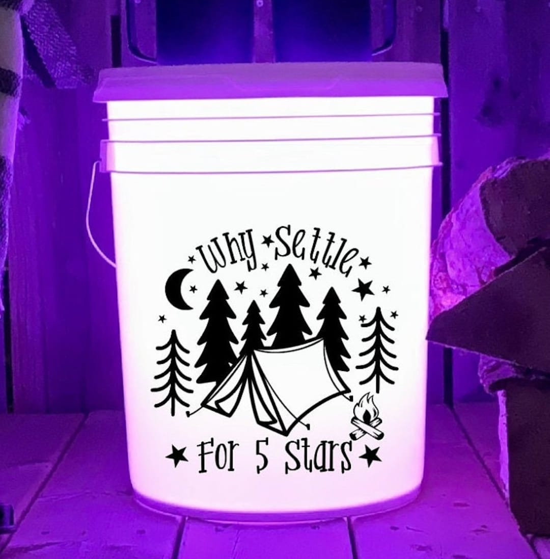 Bucket Sticker Camp Bucket Decal: Outdoor Adventure Vinyl Sticker - Etsy