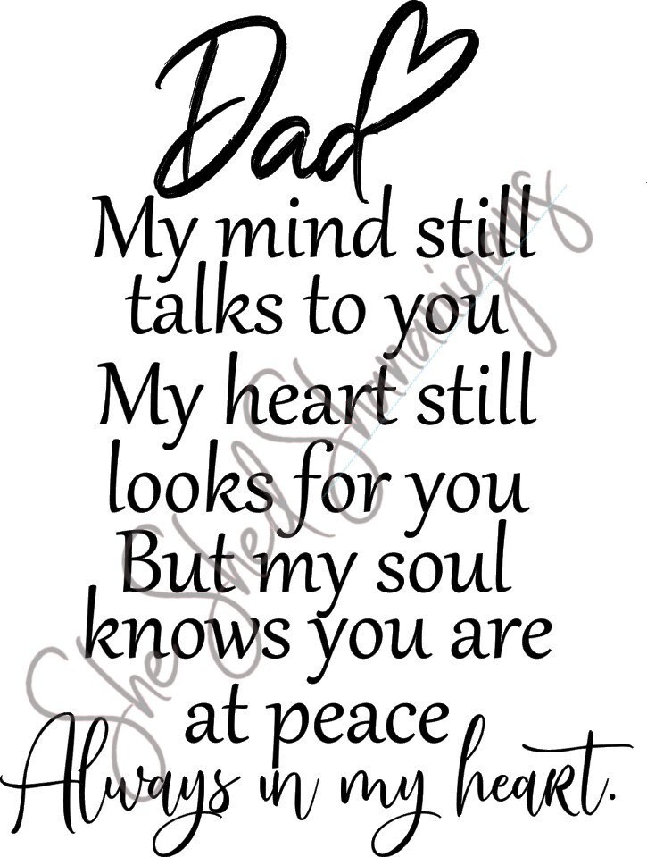 Download Dad Aways in my heart. Dad memorial. SVG dxf PDF for ...