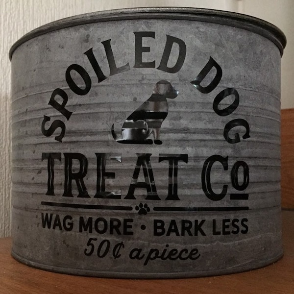 Spoiled Dog Treat Co Vinyl cut out.  Premium vinyl. Dog treat container. Vinyl Decal. Gift Idea.