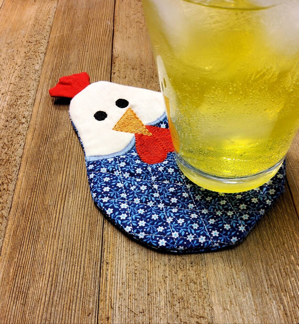 Quilted Chicken Mug Rug Coasters Country Coffee Mat Hot or Etsy