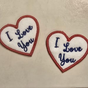 Heart Sew-On Patch: Custom Felt or Fabric Applique (2.5 inch)