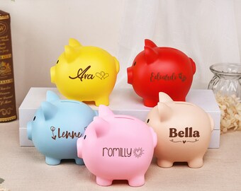 Custom Name Piggy Bank, Personalized Piggy Bank, Piggy Bank For Kids, Piggy Bank For Girls, Gift For Girl, Gift For Boys, Birthday Gift Baby