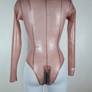 Latex body with long sleeves and stand-up collar image 8