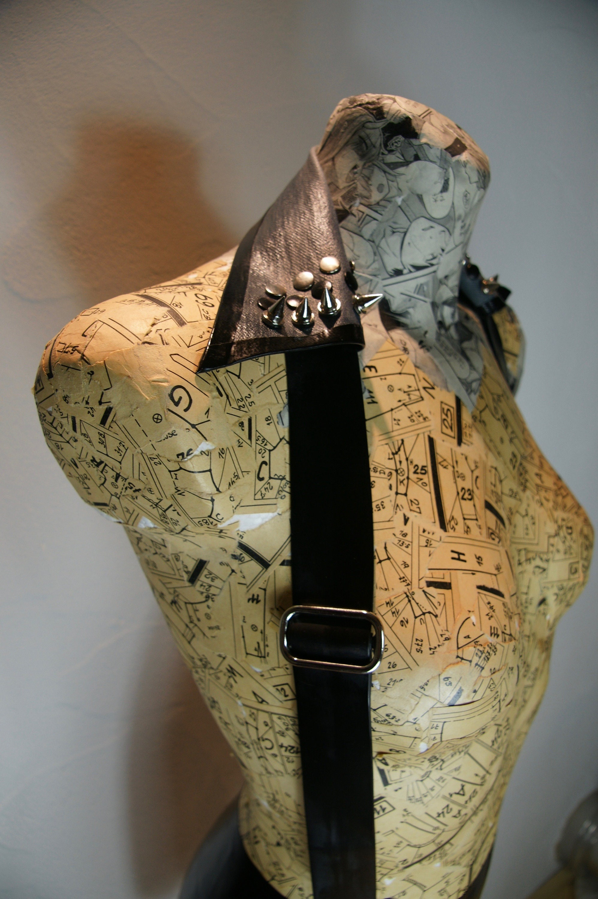 Latex/Denim Braces Collar single piece Etsy