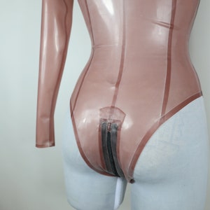 Latex body with long sleeves and stand-up collar image 10