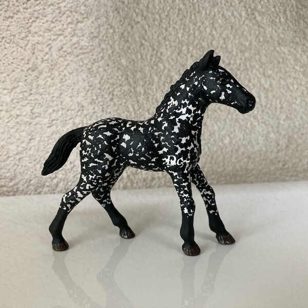 Schleich cheval « Bibi » repeindre | poulain | modèle de cheval | OOAK personnalisé | appaloosa léopard