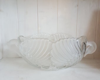 Vintage glass bowl “Swan”