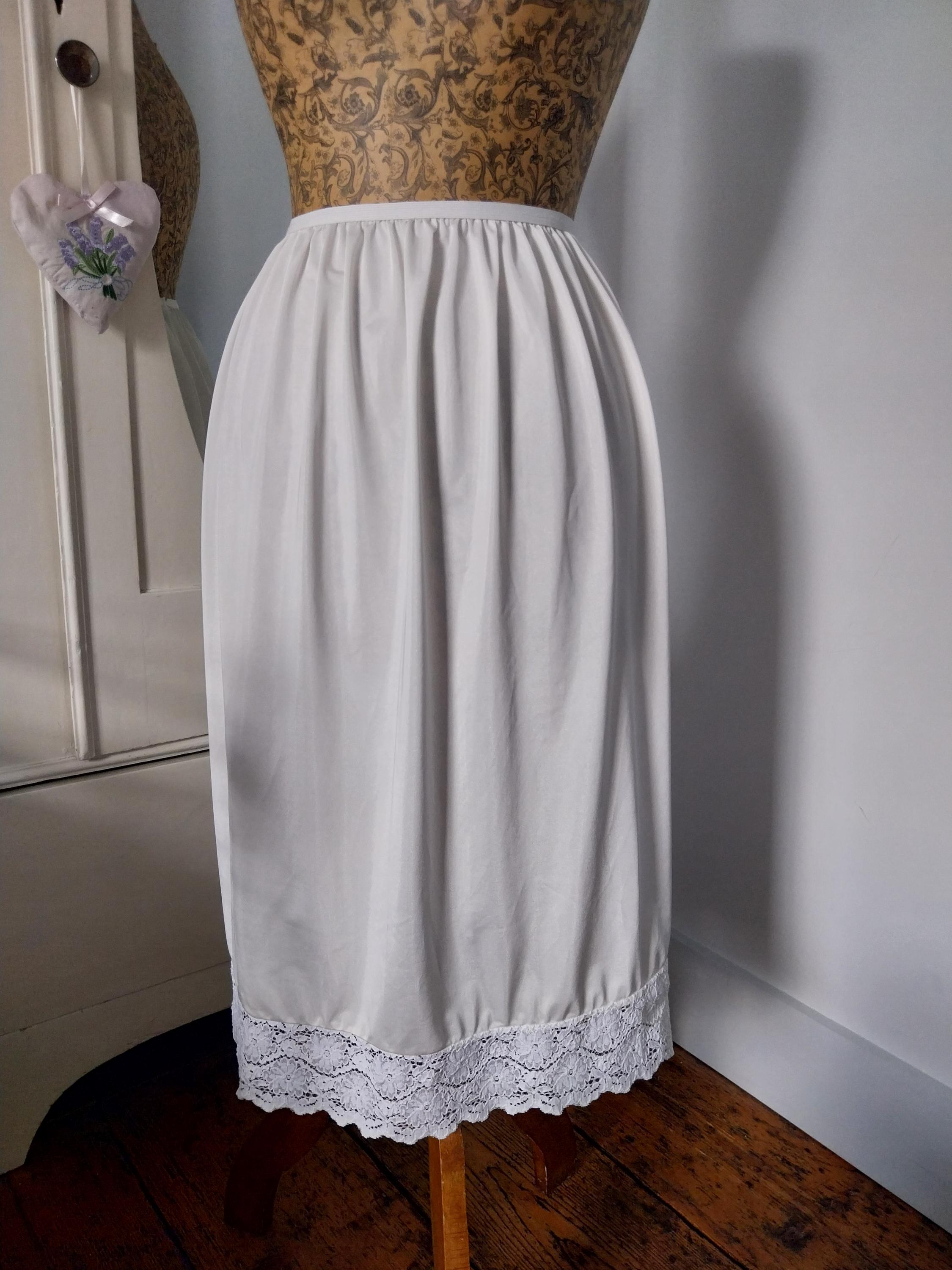 Polyamide Lace Trimmed Half Slip, Size Medium, Cream, With Lace Trim. Length 27 Inches - Etsy Polyamide Lace Trimmed Half Slip, Size Medium, Cream, With Lace Trim. Length 27 Inches - Etsy