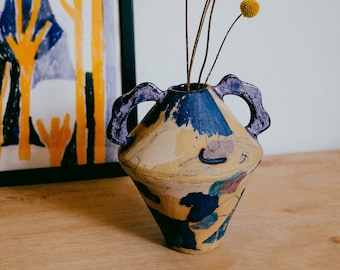 Handgemachte Keramik Vase, Perfekt für Weihnachtsgeschenk / Einzigartige Keramik / Moderne Keramik / Einweihungsgeschenk / Feiertage Home Decor
