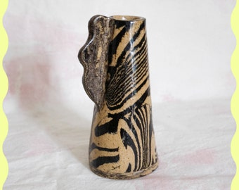 Handmade Ceramic Bud Vase / Nerikomi pattern / Modern Ceramics / Housewarming Gift / Coffee Table Decor / Living Room Decor / Wedding Gift