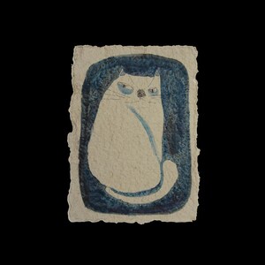 Stampa artistica ecologica, dipinto originale in formato A4, fatto a mano, carta riciclata, ritratto di animali, arte murale urbana, opera d'arte sostenibile, unica nel suo genere
