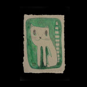 Arte murale Unica nel suo genere Opera d'arte sostenibile Stampa artistica ecologica Dipinto originale A4 Carta riciclata fatta a mano Ritratto di animale Urbano