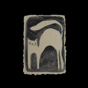 Arte murale Unica nel suo genere Opera d'arte sostenibile Stampa artistica ecologica Dipinto originale A4 Carta riciclata fatta a mano Ritratto di animale Urbano