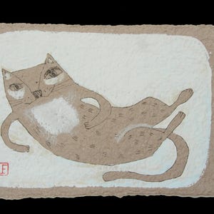 Urban Wall Art, stampa artistica ecologica, dipinto originale in formato A4, ritratto di animale su carta riciclata, opera d'arte sostenibile, unica nel suo genere.