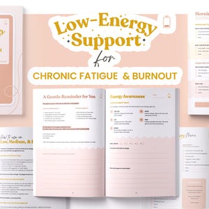 Low Energy Support for Chronic Fatigue and Burnout | Spoon Theory Daily Planner | Gentle Productivity and Recovery System | Printable PDF