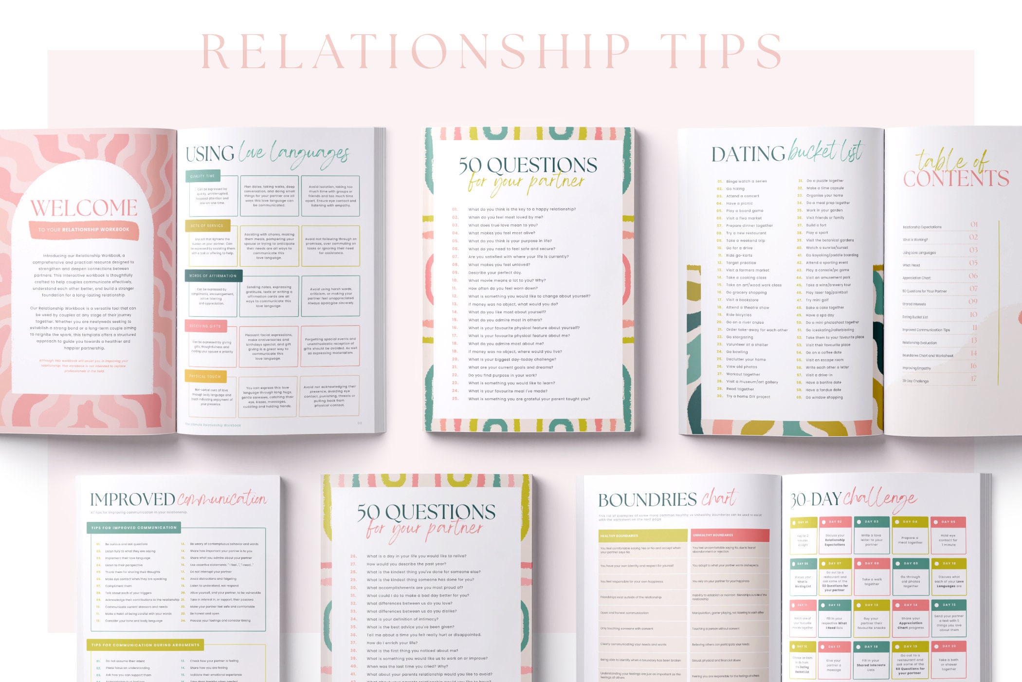 Relationship Workbook Printable Couples Therapy PDF Marriage ...