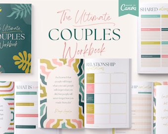Couples Workbook Template: Relationship Building, Communication (PDF)