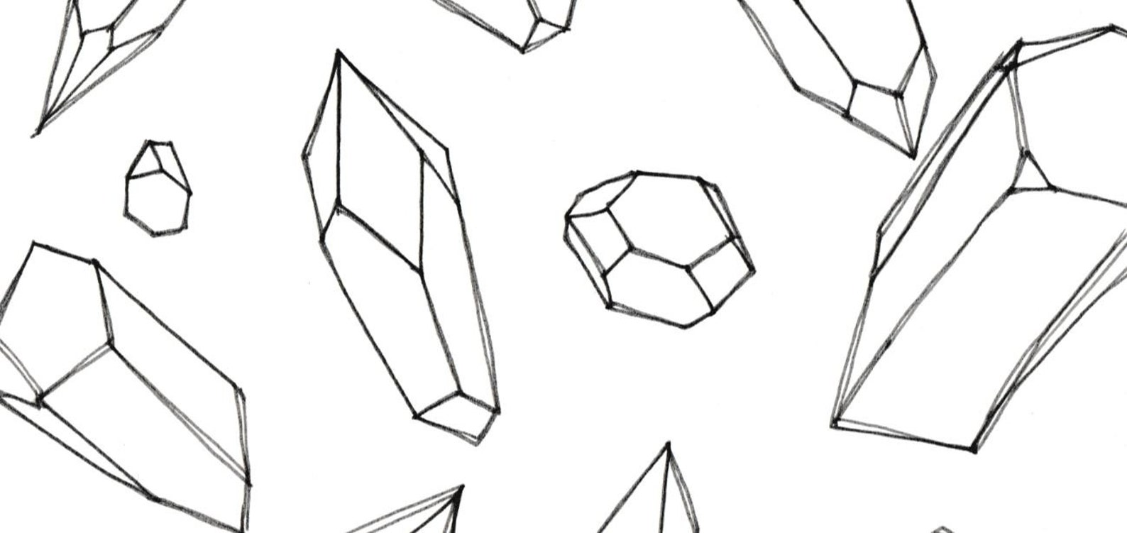 Crystal coloring digital print crystal art print | Etsy