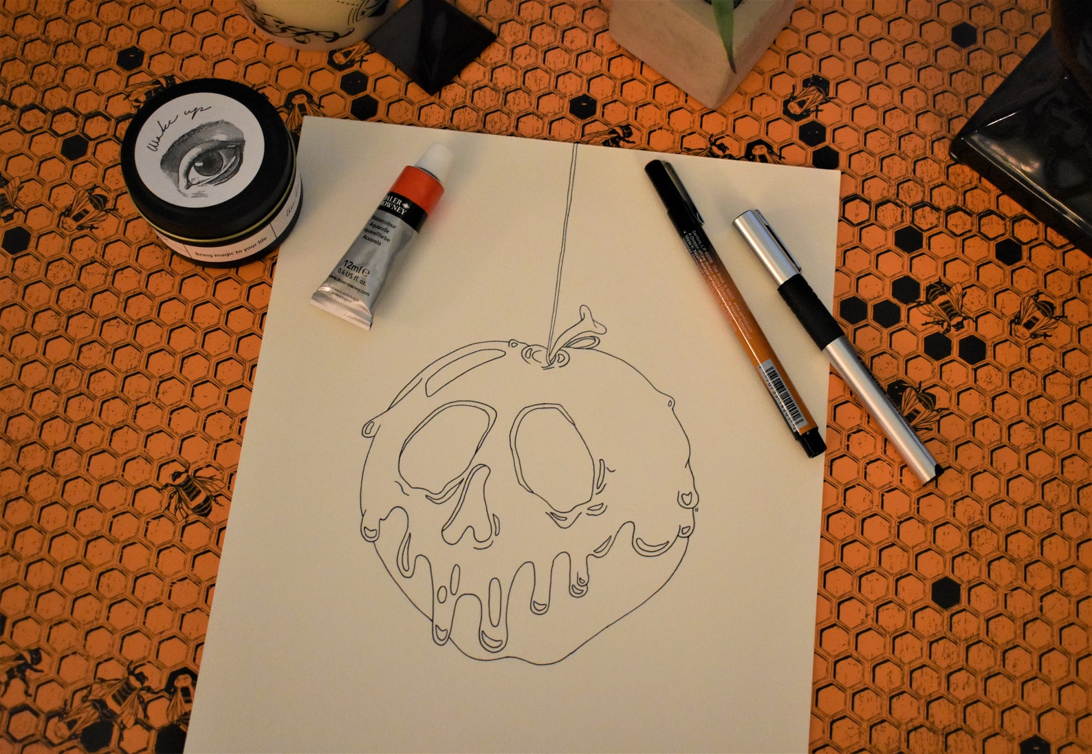 Poison Apple Coloring Page Snow White Print Evil Queen | Etsy