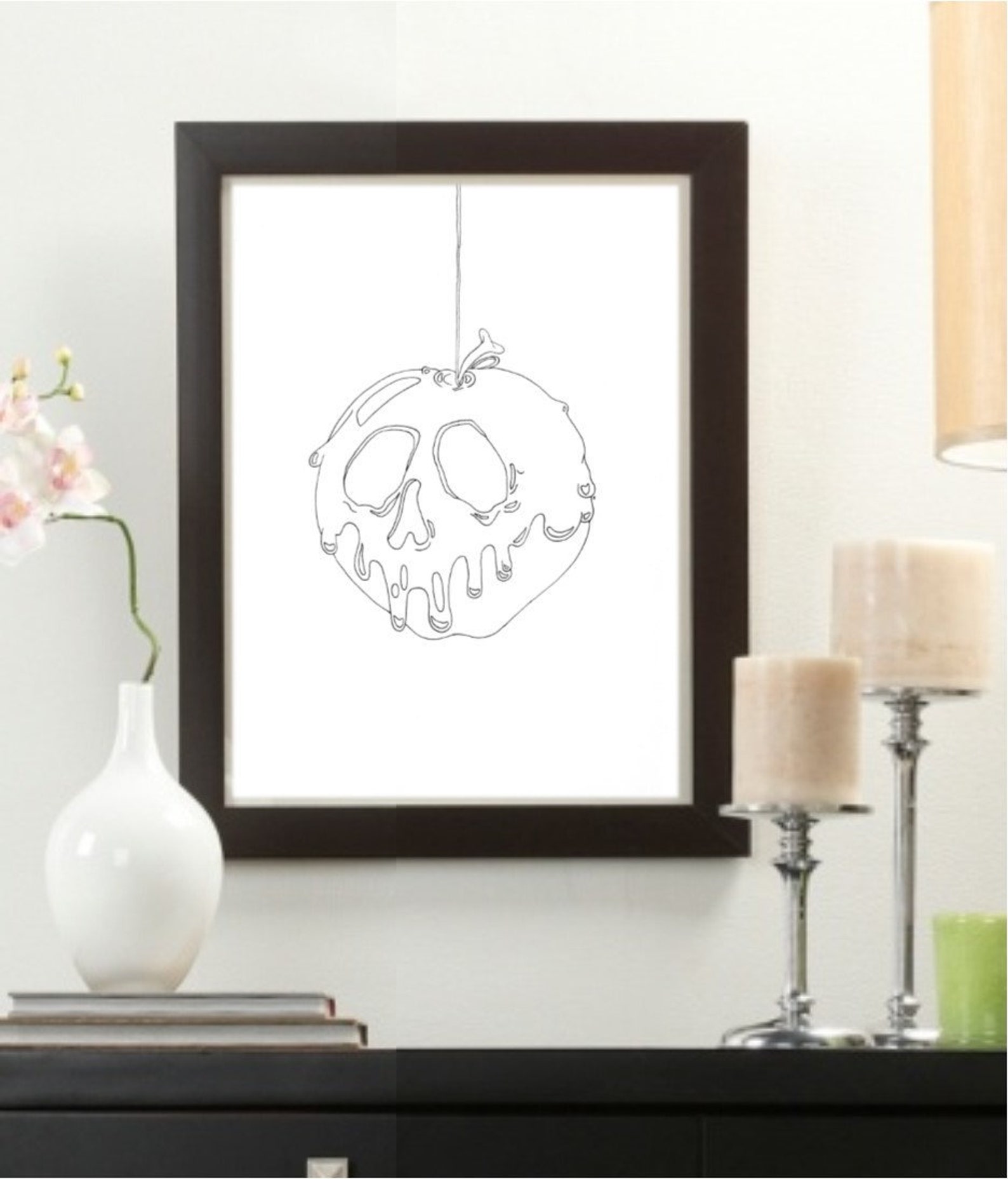 Poison Apple Coloring Page Snow White Print Evil Queen | Etsy