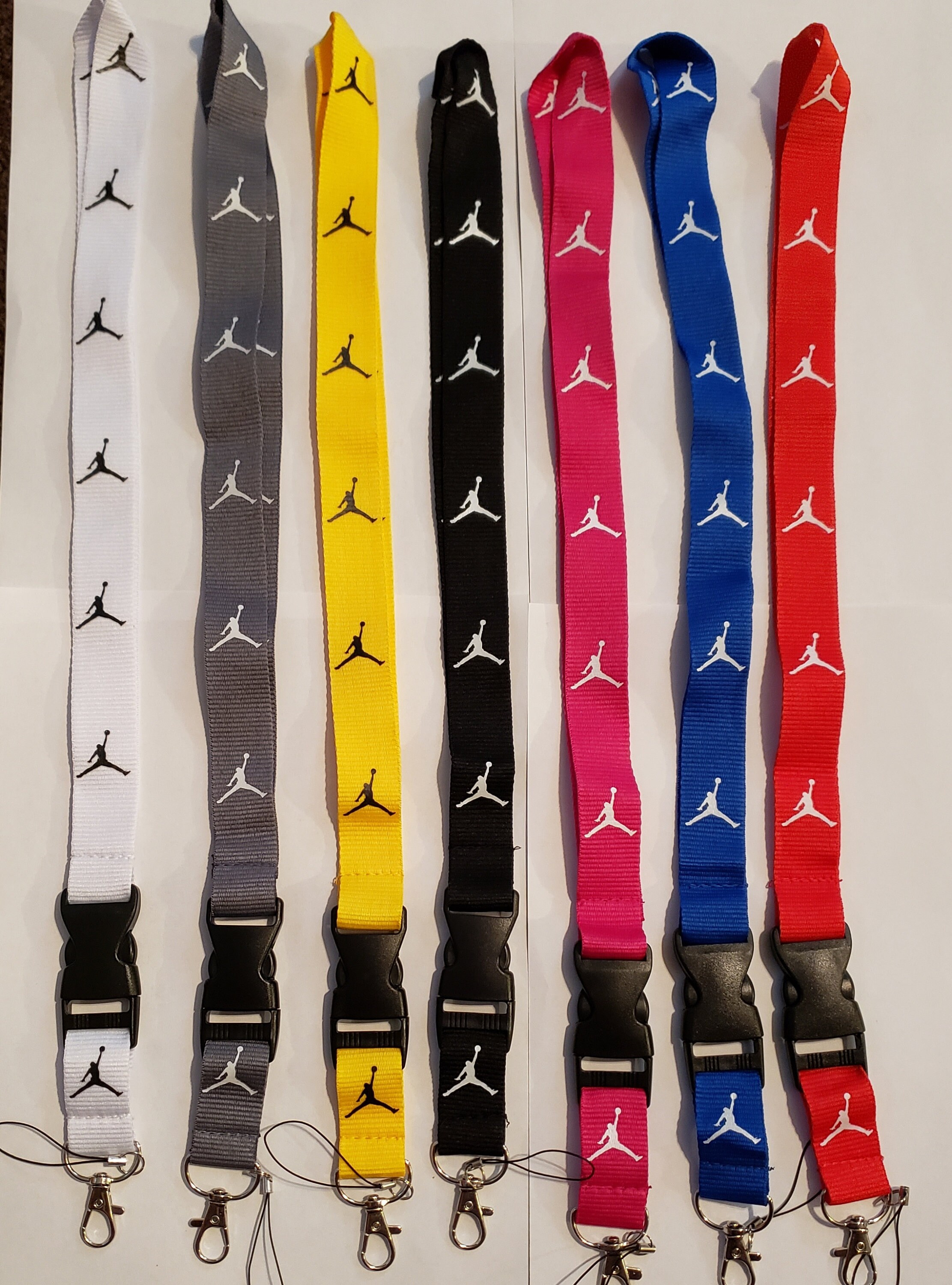 Jordan Lanyard with ID Badge Holder Keychain Etsy