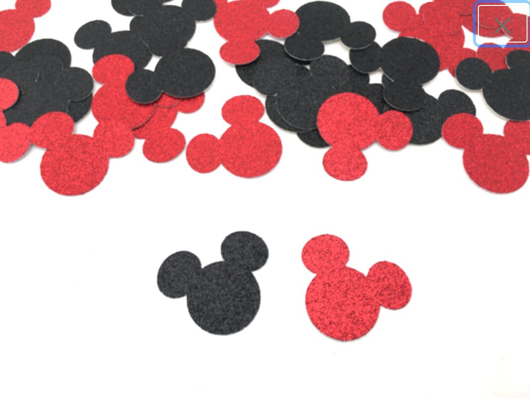 Glitter Mickey Mouse Confetti Mickey Confetti Disney Etsy Canada