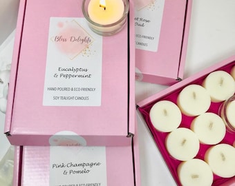 Aromatherapy Soy Tealights: Natural Essential Oil Tea Lights, Plastic-Free