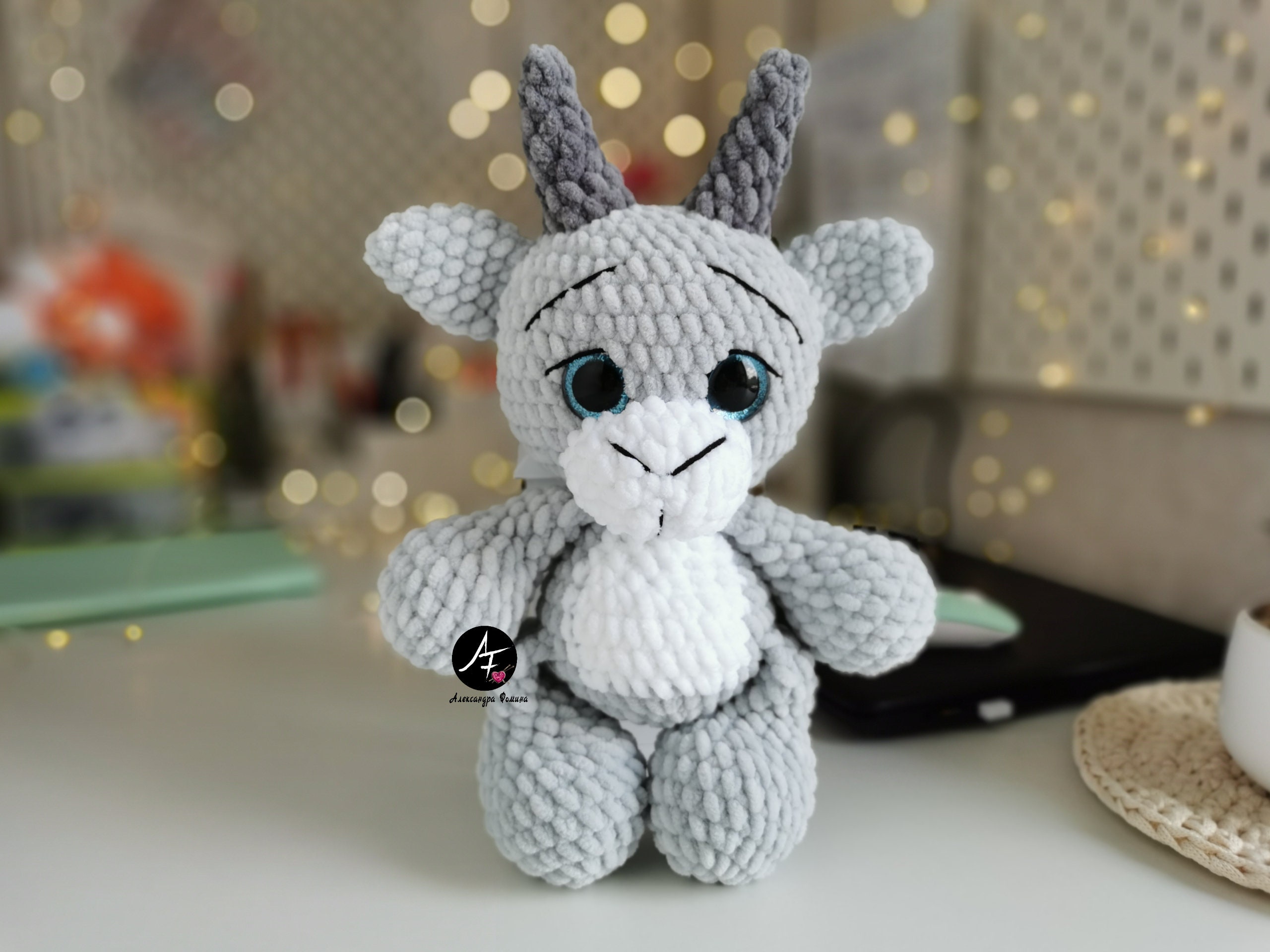 Stuffed animal Goat plush toy for baby Baby goat doll kawaii Etsy