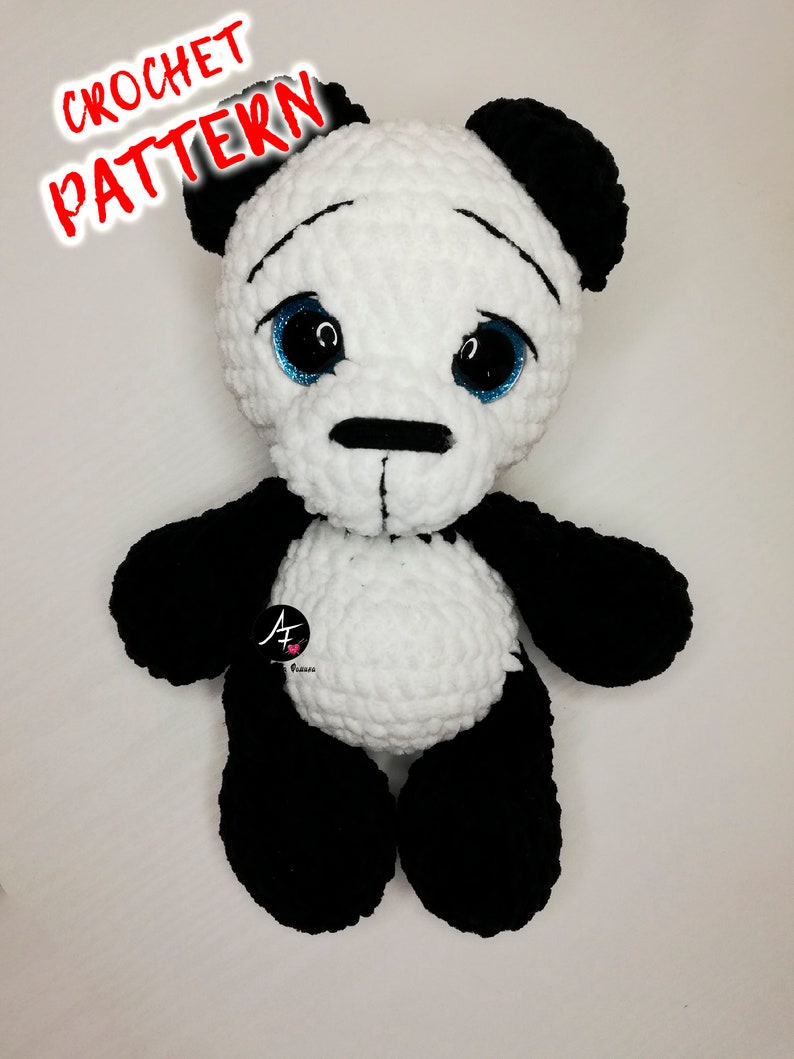 Crochet Pattern Panda PDF English Plush stuffed panda | Etsy
