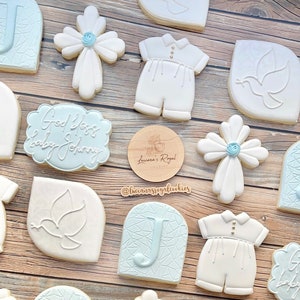 Boy Baptism Cookies / Boy Christening cookies / Baptism Cookies / Christening Cookies / First Communion Cookies