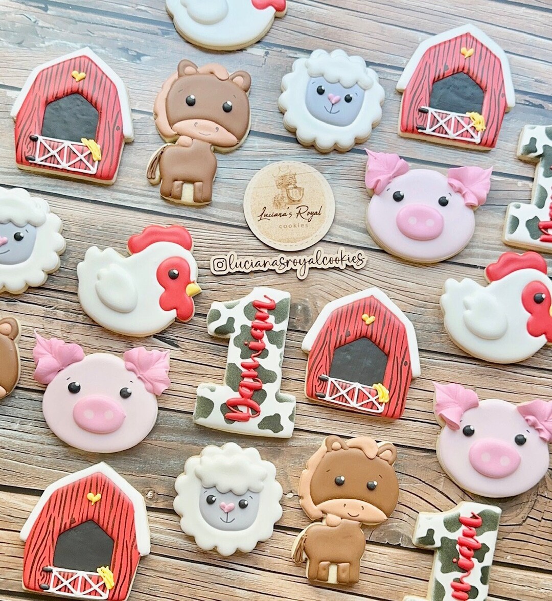 Animal Farm Cookies / Farm Cookies / Birthday Animal Farm Etsy